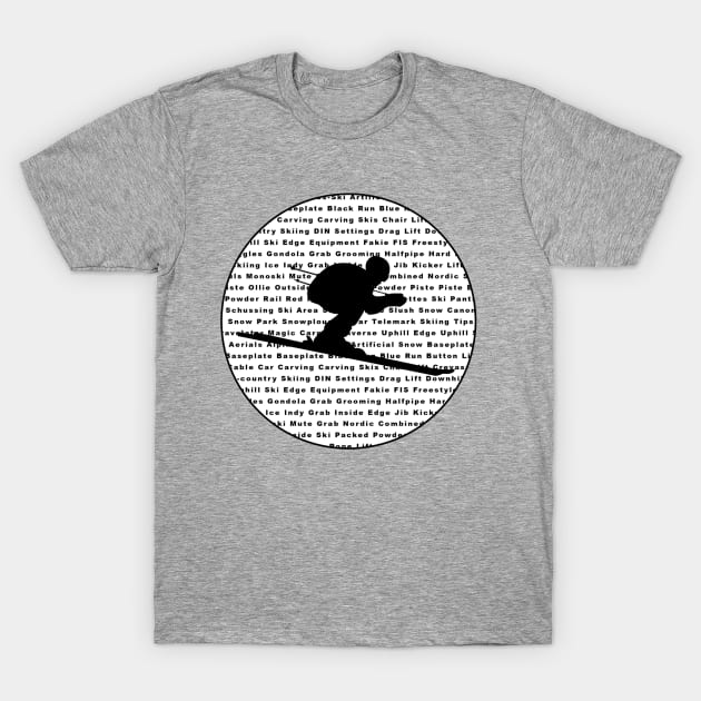 Ski Circle Symbol T-Shirt by laurie3